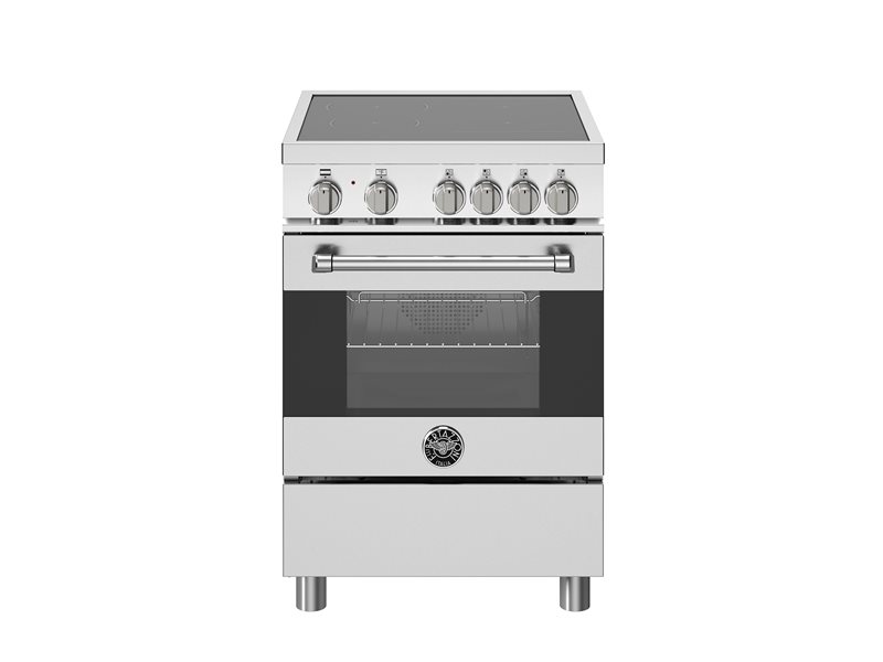 Bertazzoni MAS244IFEMXB 24 Inch Induction Range, 4 Heating Zones, Electric Oven Stainless Steel