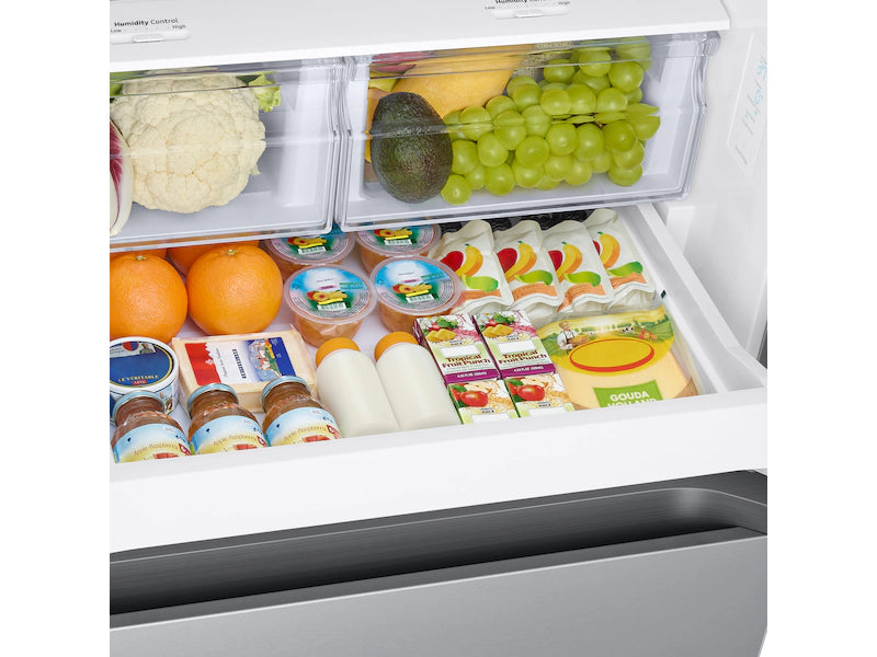 Samsung RF22A4221SR 22 Cu. Ft. Smart 3-Door French Door Refrigerator With External Water Dispenser In Fingerprint Resistant Stainless Steel