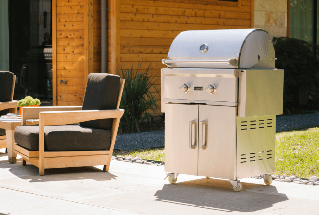 Coyote CCX2LPFS1 Coyote Freestanding Liquid Propane Gas Grill With Cart- 57" - Closeout Deal