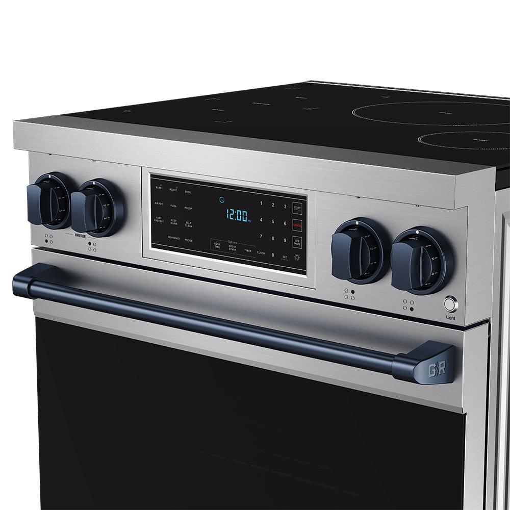 Thor Kitchen RSI30BLU 30 Inch Professional Induction Range With Tilt Panel Touch Control In Stainless Steel And Blue Gordon Ramsay Series