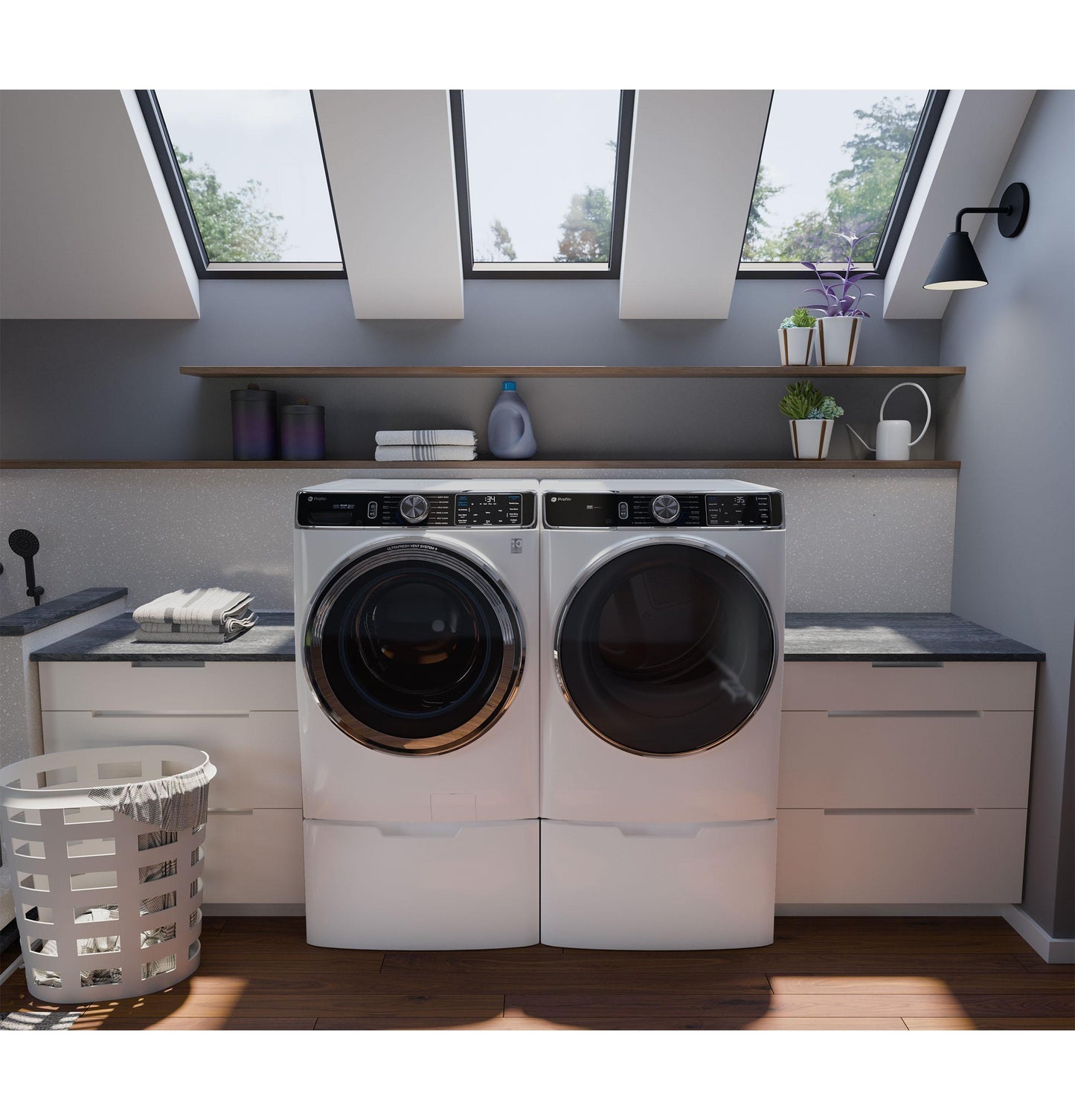 Ge Appliances PFW870SSVWW Ge Profile&#8482; 5.3 Cu. Ft. Capacity Smart Front Load Energy Star® Washer With Ultrafresh&#8482; Vent System+ With Odorblock&#8482;