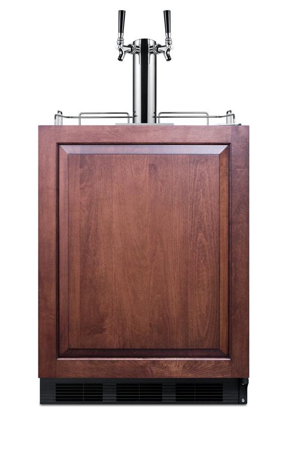 Summit SBC58BLBIADAIFTWINCFB 24" Wide Built-In Beer & Coffee Kegerator, Ada Compliant (Panel Not Included)