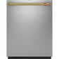 Cafe CDT888P2VS1 Café™ Customfit Energy Star Stainless Interior Smart Dishwasher With Ultra Wash Top Rack And Dual Convection Ultra Dry, Led Lights, 39 Dba
