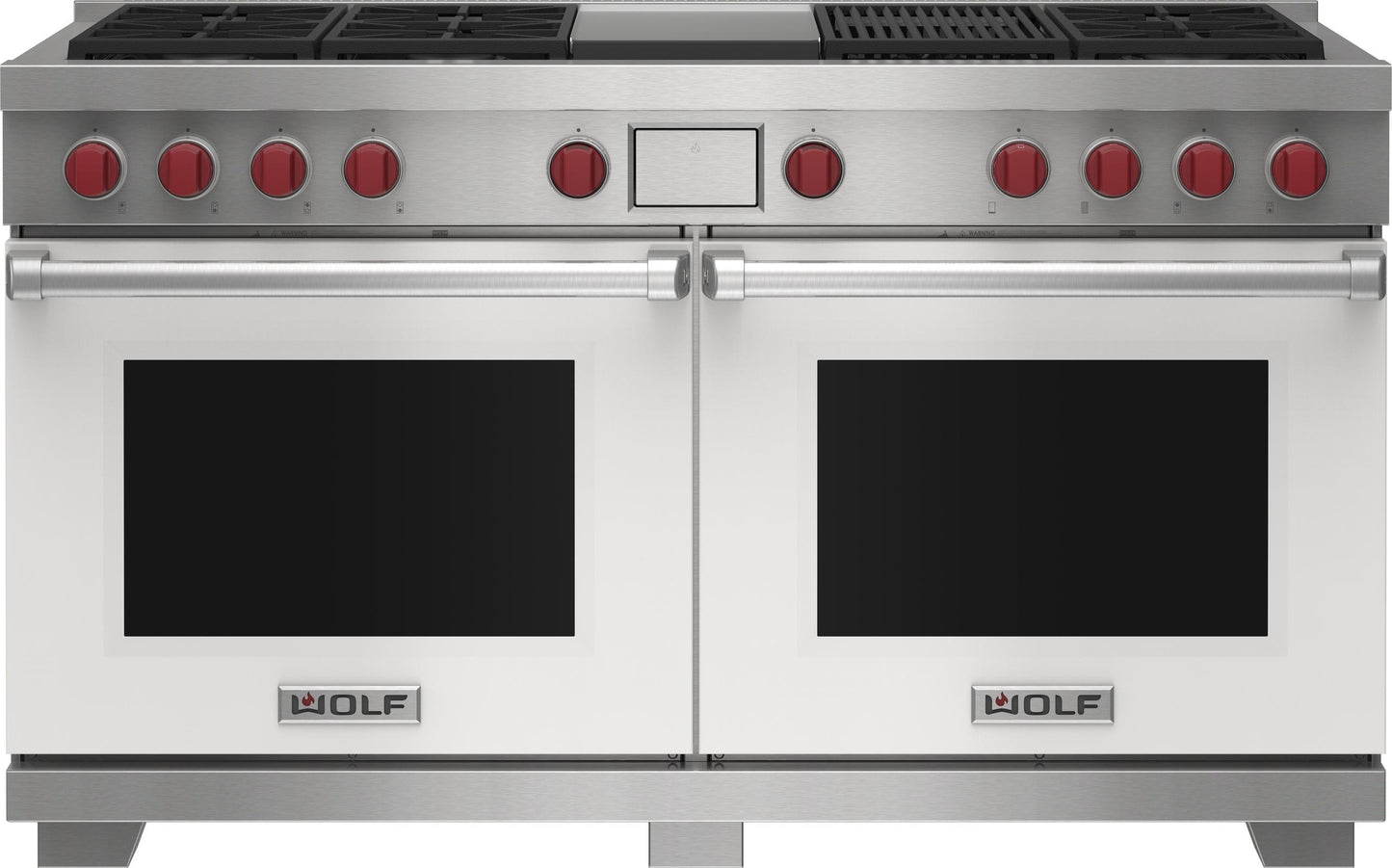 Wolf DF60650CGBKP 60" Dual Fuel Range - 6 Burners, Infrared Charbroiler And Infrared Griddle