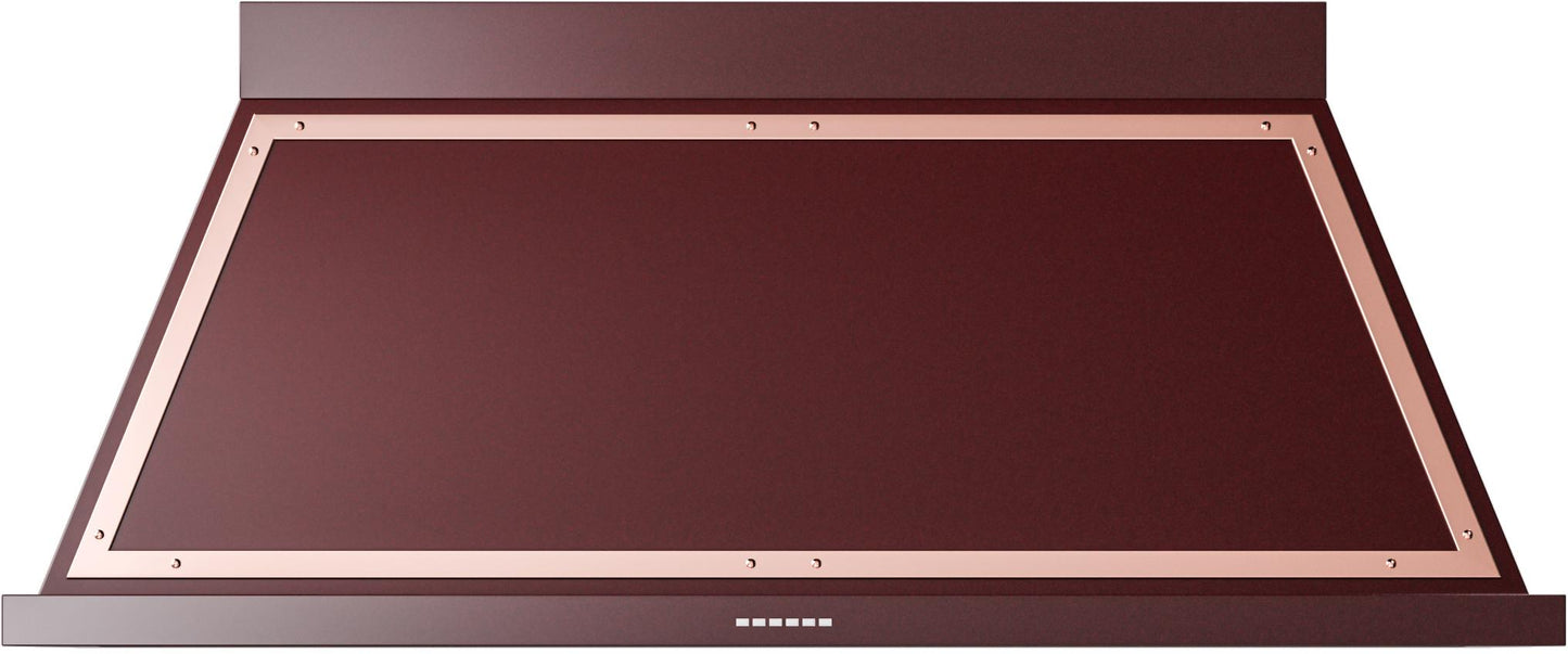 Ilve UANB60BUP Ilve Uanb60Bup Nostalgie 60" Hood In Burgundy With Copper Trim