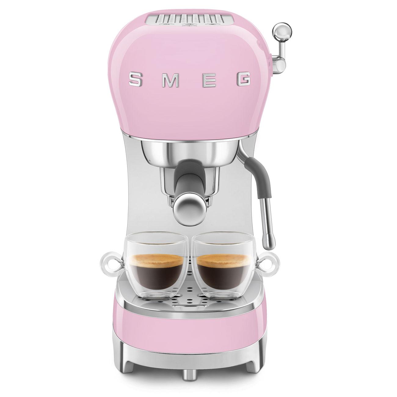 Smeg ECF02PKUS Espresso Coffee Machine Pink Ecf02Pkus