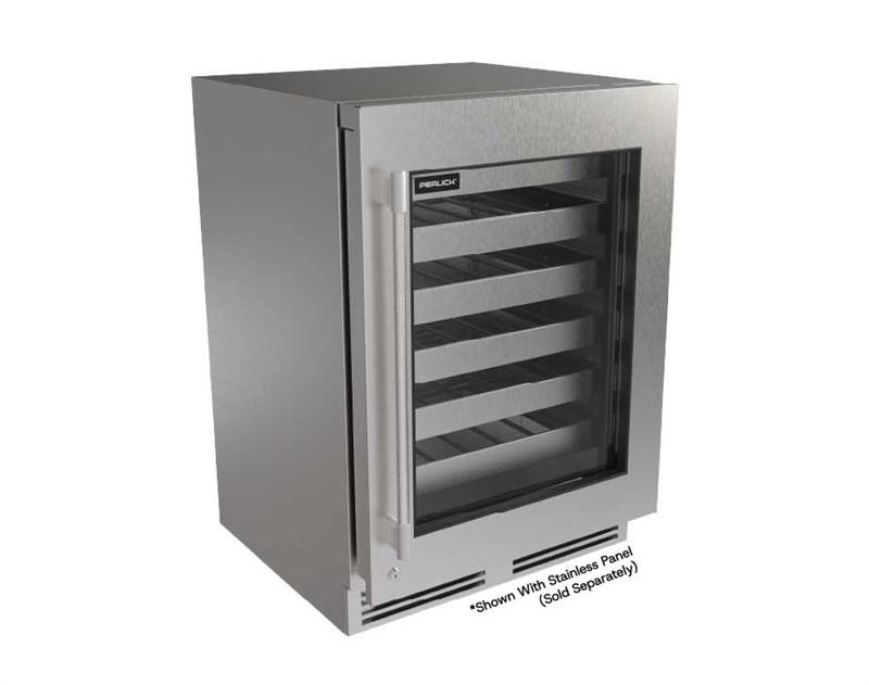 Perlick G5WR24GL G5 Luxe 24" Premium Glass Door Wine Reserve - Factory Right (Adjustable) Hinge - Indoor/Outdoor Rated