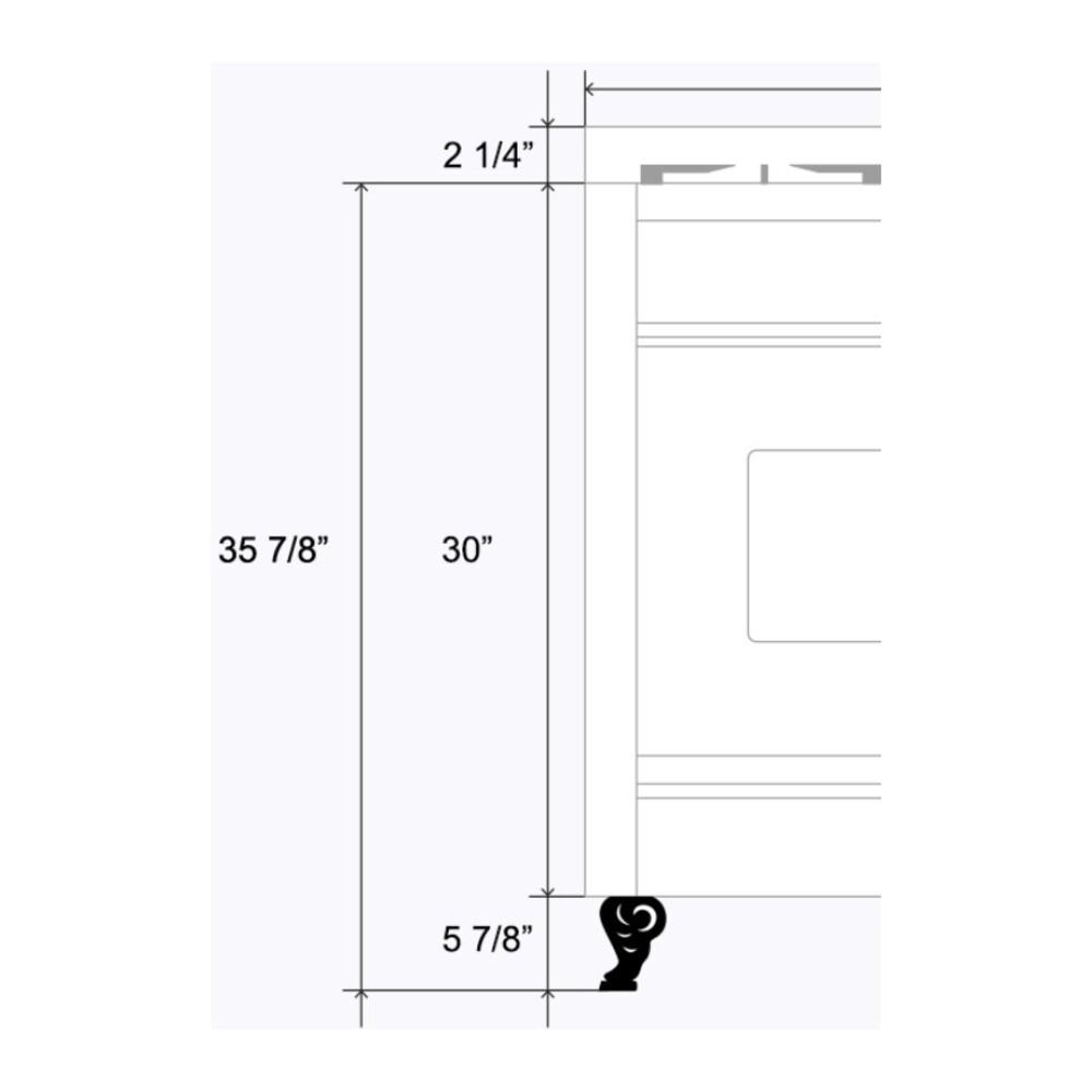 Ilve KG4221216 Ilve Kg4221216 Scroll Claw Leg (Sold By Individual Leg) (Brass)