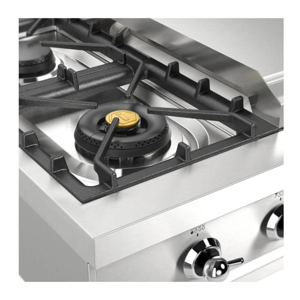 Ilve UHCP48FNSSC Ilve Uhcp48Fnssc Nostalgie Ii 48 Inch Built-In Gas Rangetop With Griddle, In Stainless Steel (Natural Gas, Chrome)