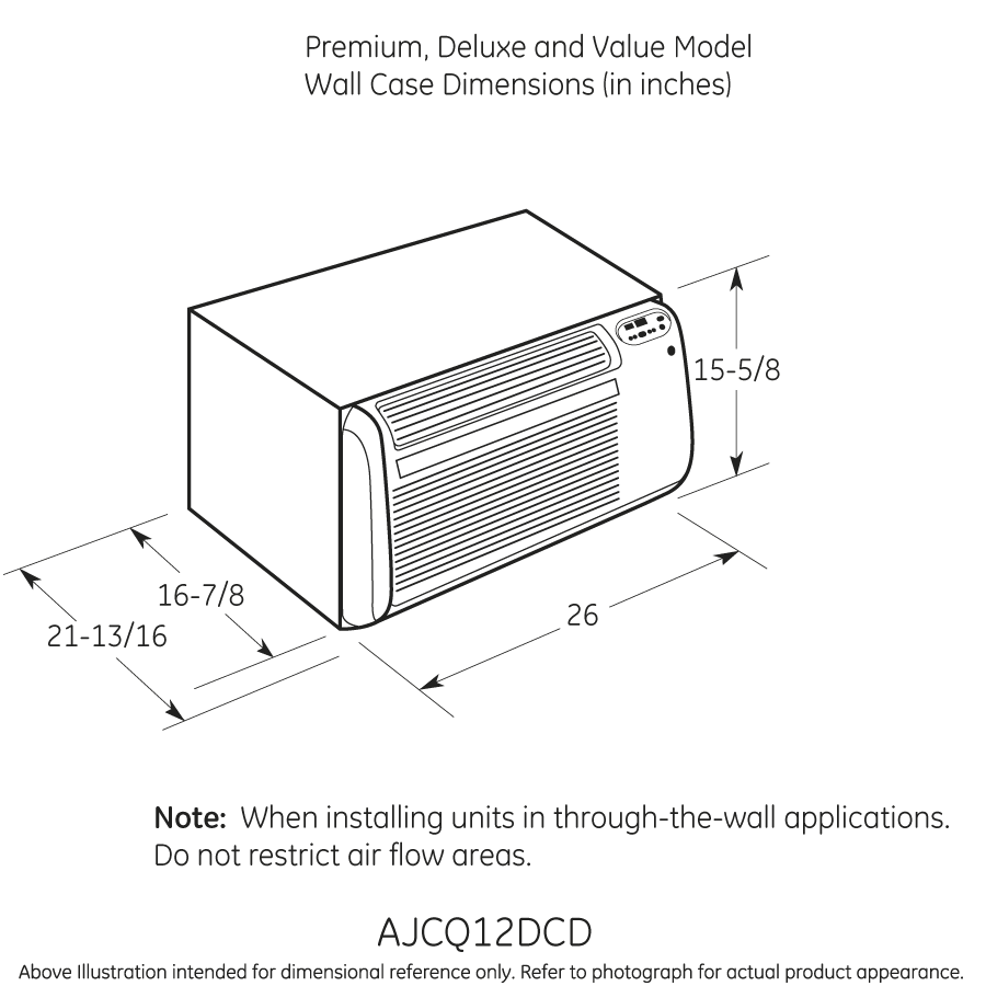 Ge Appliances AJCQ12ACE Ge® 115 Volt Built-In Cool-Only Room Air Conditioner