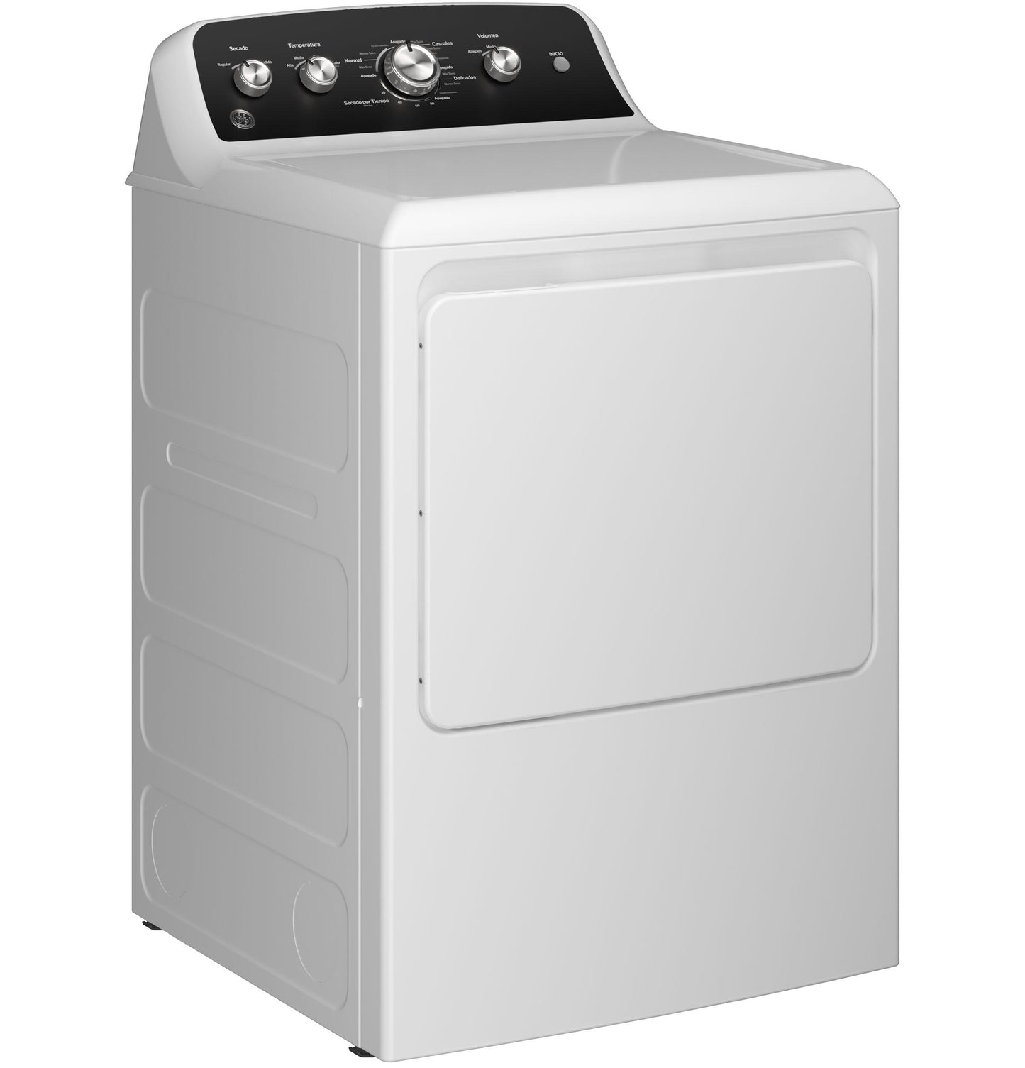 Ge Appliances ETD48EASWWB Ge® 7.2 Cu. Ft. Capacity&#X00A0;Electric&#X00A0;Dryer&#X00A0;With Spanish Panel And Up To 120 Ft. Venting&#X200B;