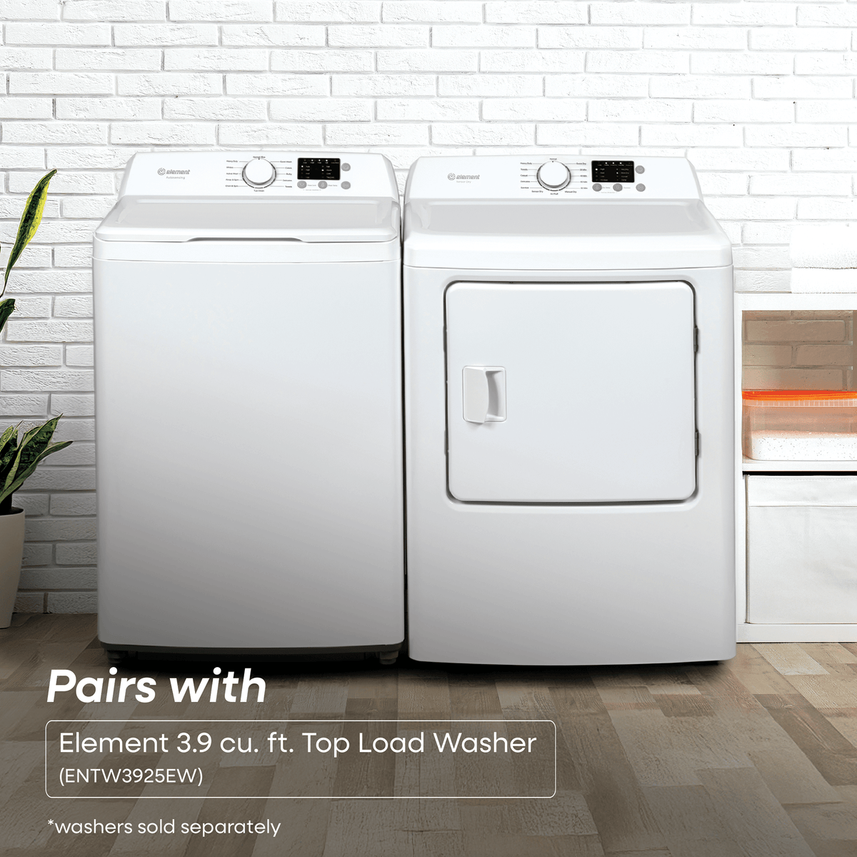 Element Appliance ENTDG7027EW Element 7.0 Cu. Ft. Gas Dryer - White (Entdg7027Ew)