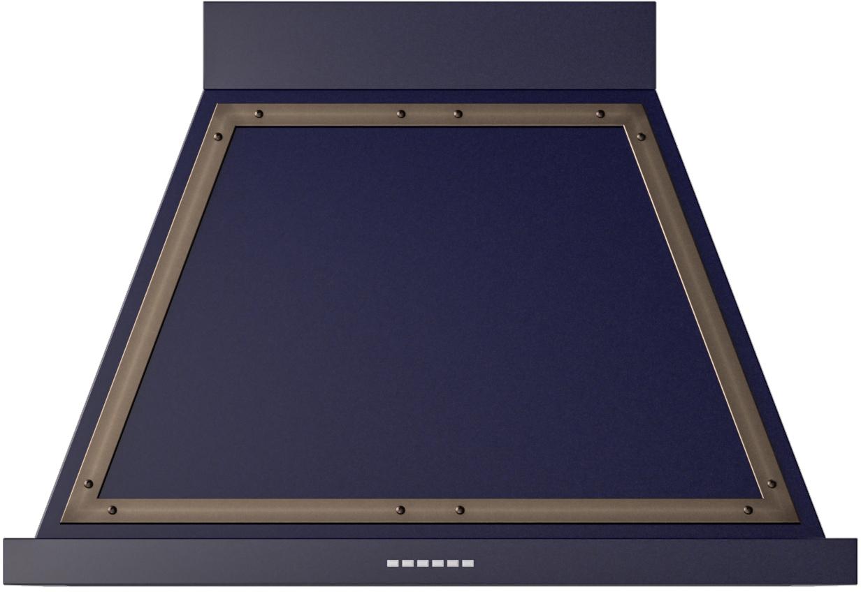 Ilve UANB36MBB Ilve Uanb36Mbb Nostalgie 36" Hood In Midnight Blue With Bronze Trim