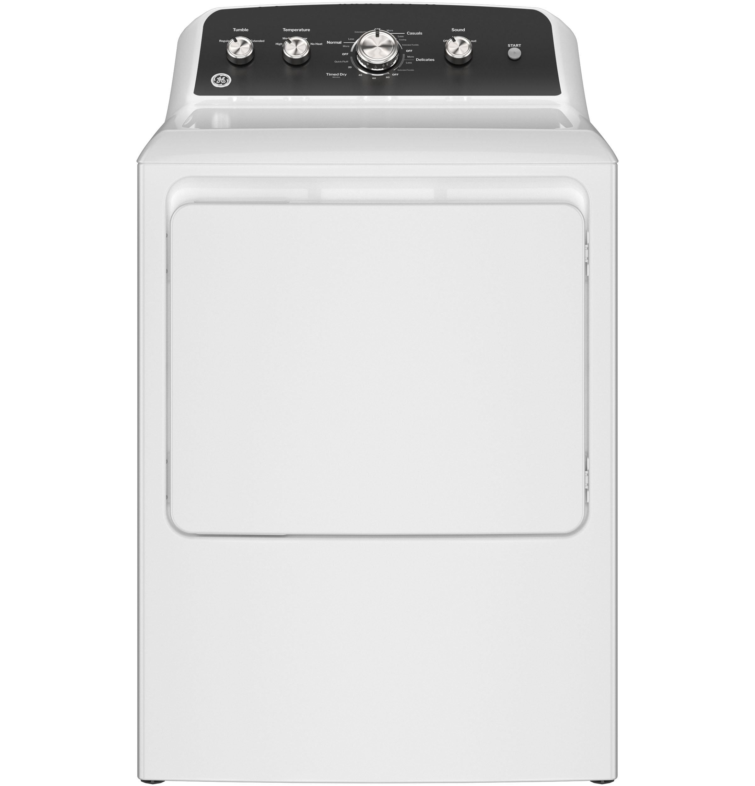 Ge Appliances GTD48EASWWB Ge® 7.2 Cu. Ft. Capacity Electric Dryer With Up To 120 Ft. Venting And Extended Tumble