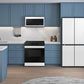 Samsung RF23DB960012 Bespoke Counter Depth 4-Door Flex™ Refrigerator (23 Cu. Ft.) With Beverage Center™ In White Glass - (With Customizable Door Panel Colors)