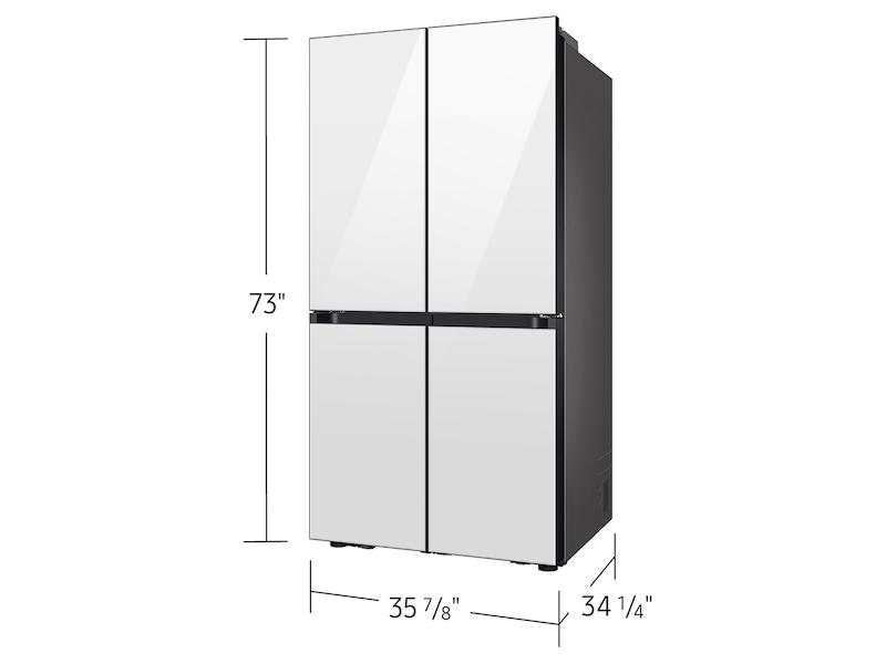 Samsung RF29DB960012AA Bespoke 4-Door Flex&#8482; Refrigerator (29 Cu. Ft.) With Beverage Center&#8482; In White Glass - (With Customizable Door Panel Colors)