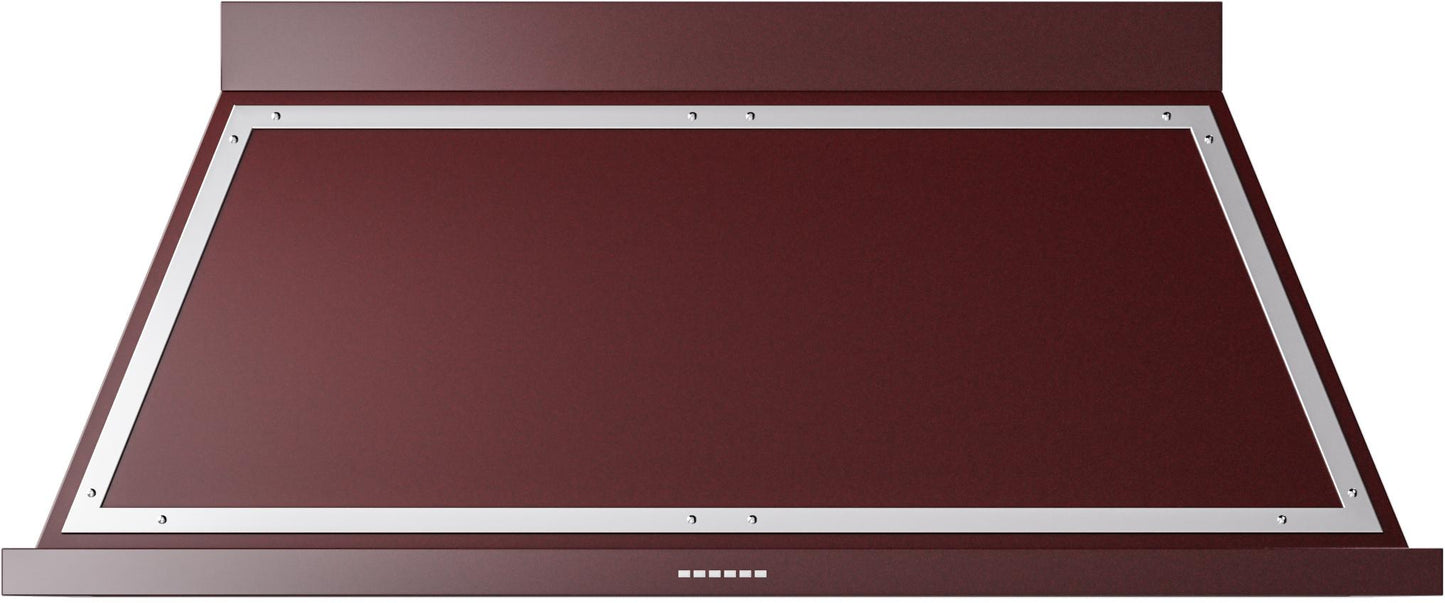 Ilve UANB60BUC Ilve Uanb60Buc Nostalgie 60" Hood In Burgundy With Chrome Trim