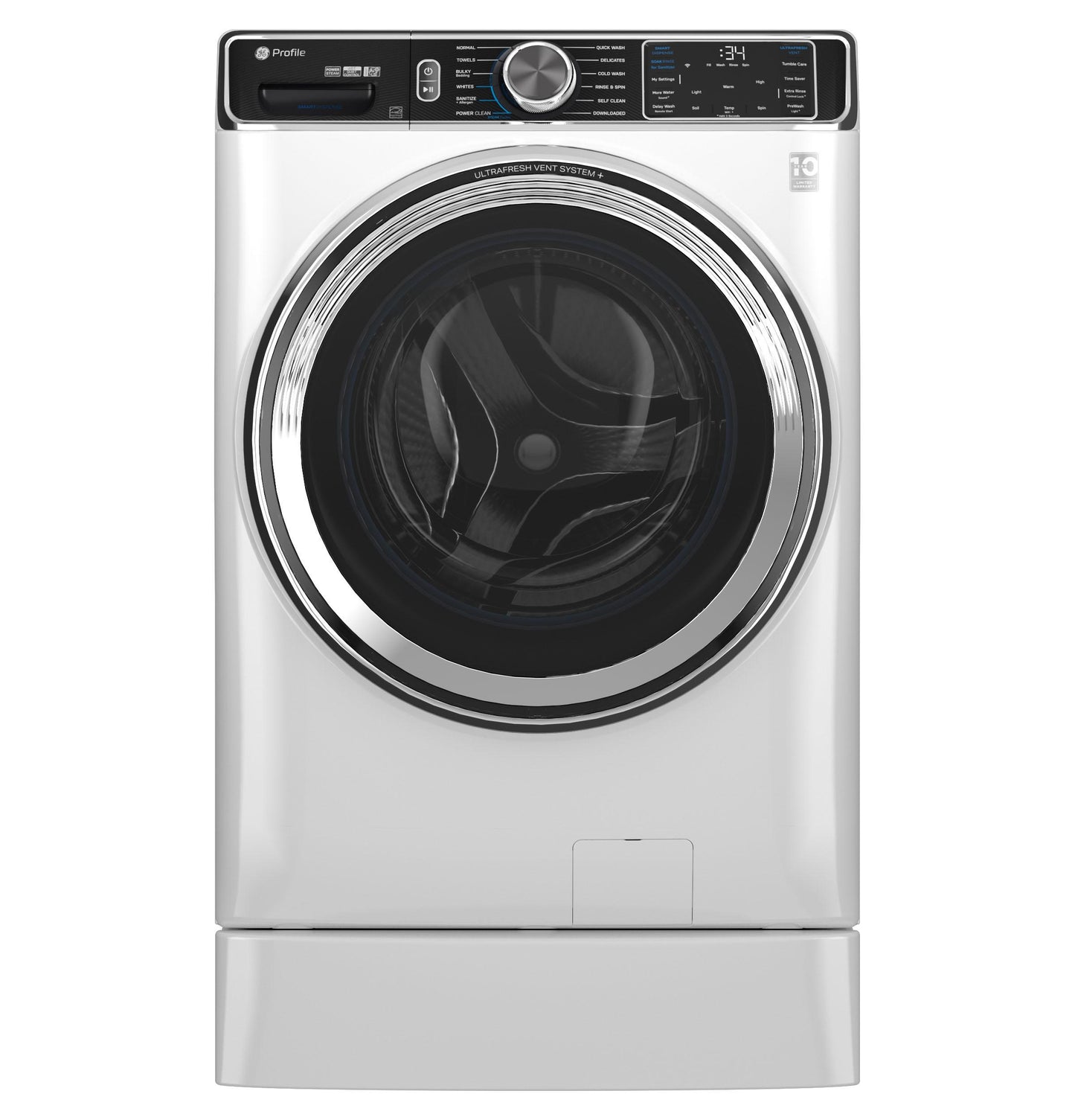 Ge Appliances PFW870SSVWW Ge Profile™ 5.3 Cu. Ft. Capacity Smart Front Load Energy Star® Washer With Ultrafresh™ Vent System+ With Odorblock™