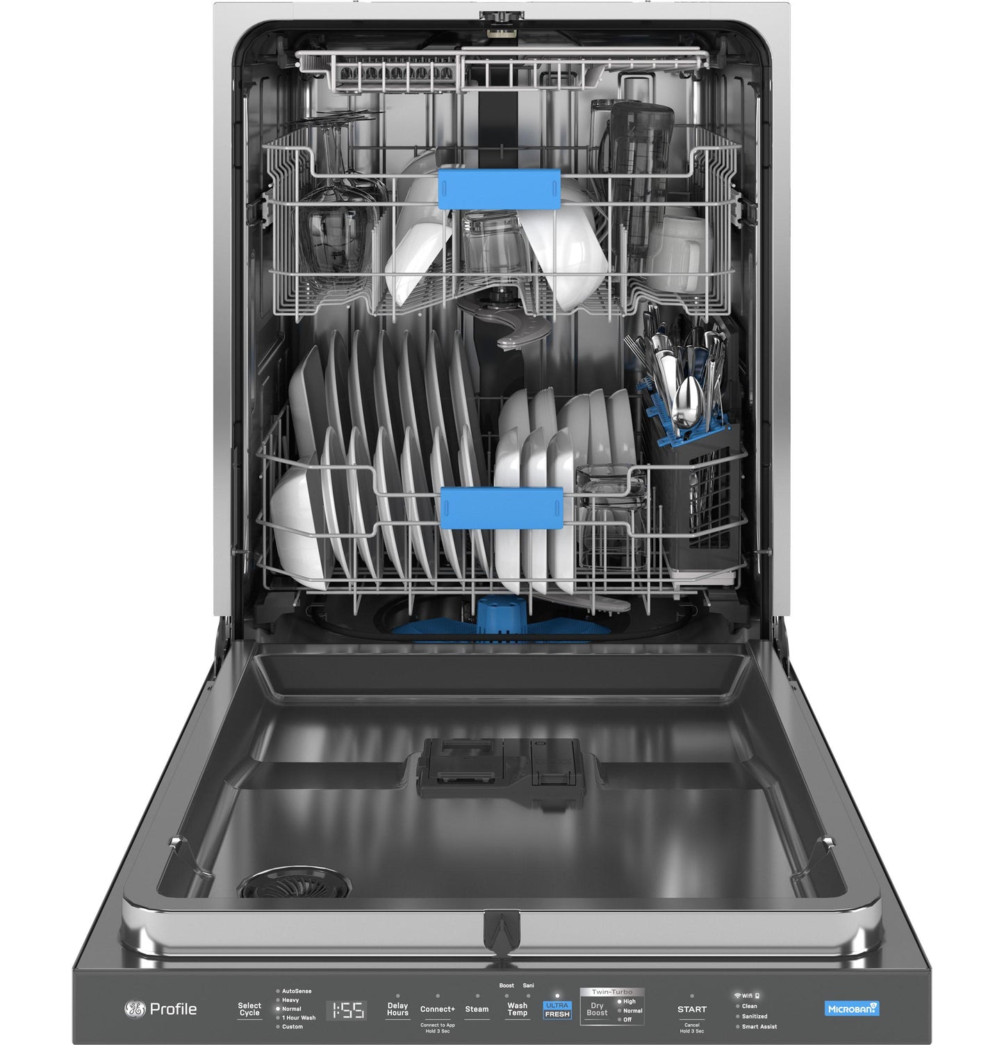 Ge Appliances PDT755SBVTS Ge Profile&#8482; Energy Star Smart Ultrafresh System Dishwasher With Microban&#8482; Antimicrobial Technology With Deep Clean Washing 3Rd Rack, 42 Dba