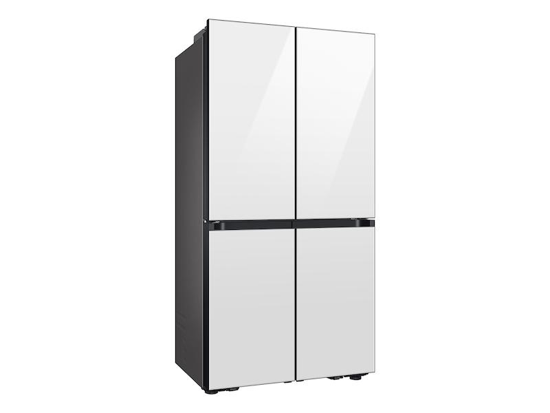 Samsung RF23DB960012 Bespoke Counter Depth 4-Door Flex&#8482; Refrigerator (23 Cu. Ft.) With Beverage Center&#8482; In White Glass - (With Customizable Door Panel Colors)