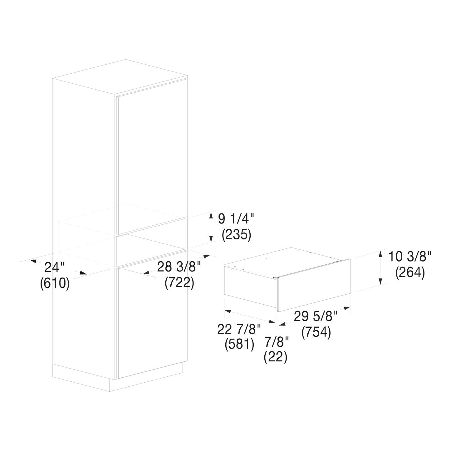Fulgor Milano F7MWD30MB1 30" Warming Drawer