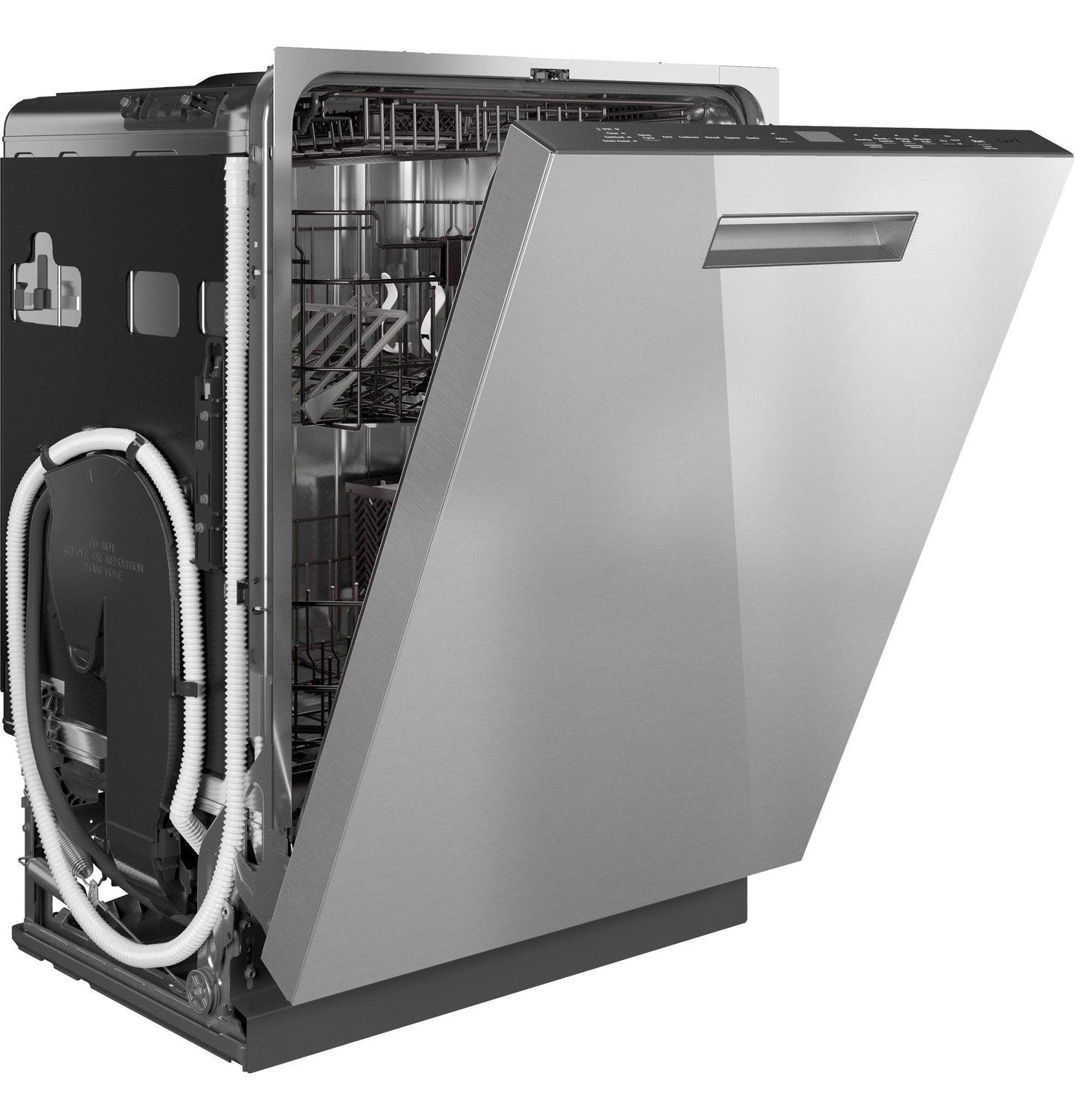 Cafe CDP888M5VS5 Café™ Customfit Energy Star Stainless Interior Smart Dishwasher With Ultra Wash Top Rack And Dual Convection Ultra Dry, Led Lights, 39 Dba In Platinum Glass