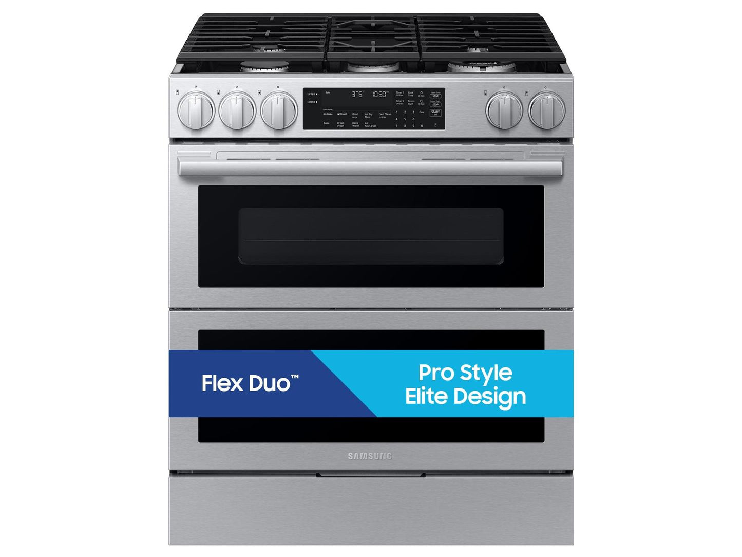Samsung NSG90H60DRAA Bespoke Smart Slide-In Gas Range Flex Duo™ Oven Pro Style Design Dual True Convection
