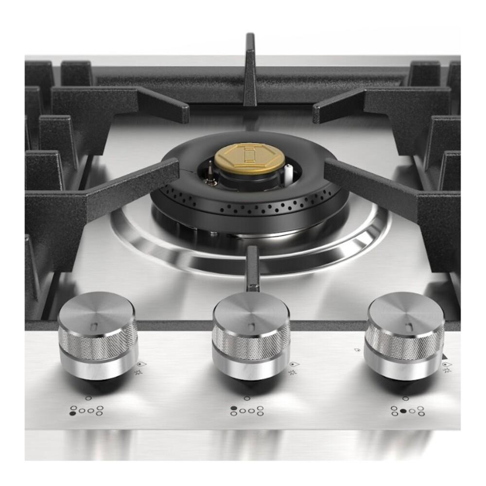 Ilve UHCPT125FSSLP Ilve Uhcpt125Fsslp Professional Plus Ii 48 Inch Built-In Gas Cooktop With Total Black Brass Burners, In Stainless Steel (6 Sealed Burners + Left Griddle, Liquid Propane)