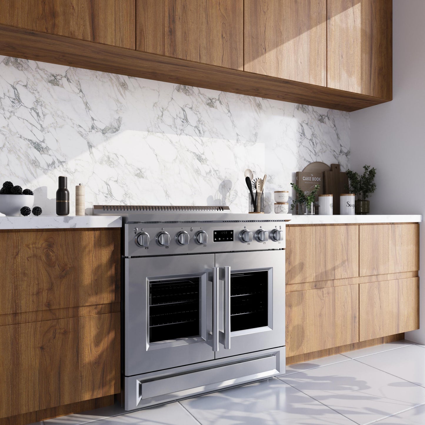 Forno FFSIN095036 Forno Torino 36 Inch French Door Induction Range With Air Fryer And True Convection Oven