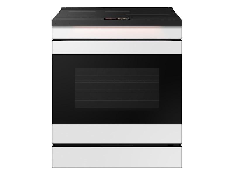 Samsung NSI6DB990012 Bespoke Slide-In Induction Range 6.3 Cu. Ft. In White Glass With Ai Hub&#8482; & Smart Oven Camera