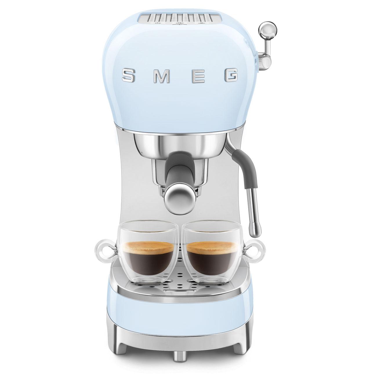 Smeg ECF02PBUS Espresso Coffee Machine Pastel Blue Ecf02Pbus