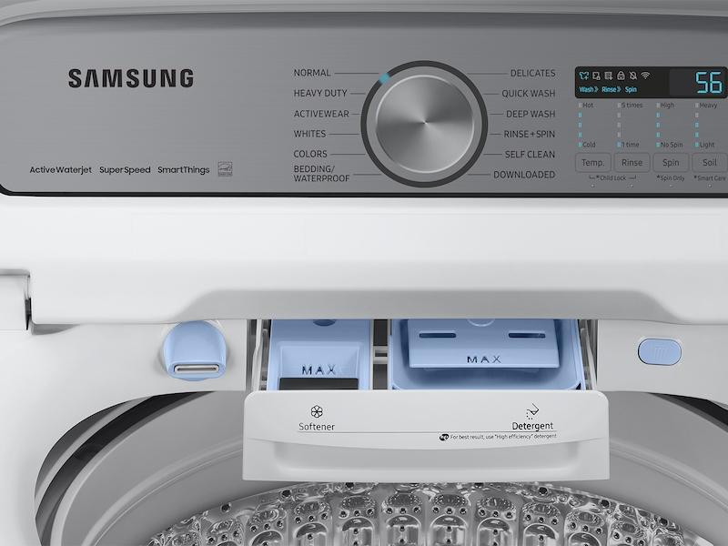 Samsung WA51DG5505AW 5.1 Cu. Ft. Large Capacity Smart Top Load Washer With Activewave&#8482; Agitator And Super Speed Wash In White