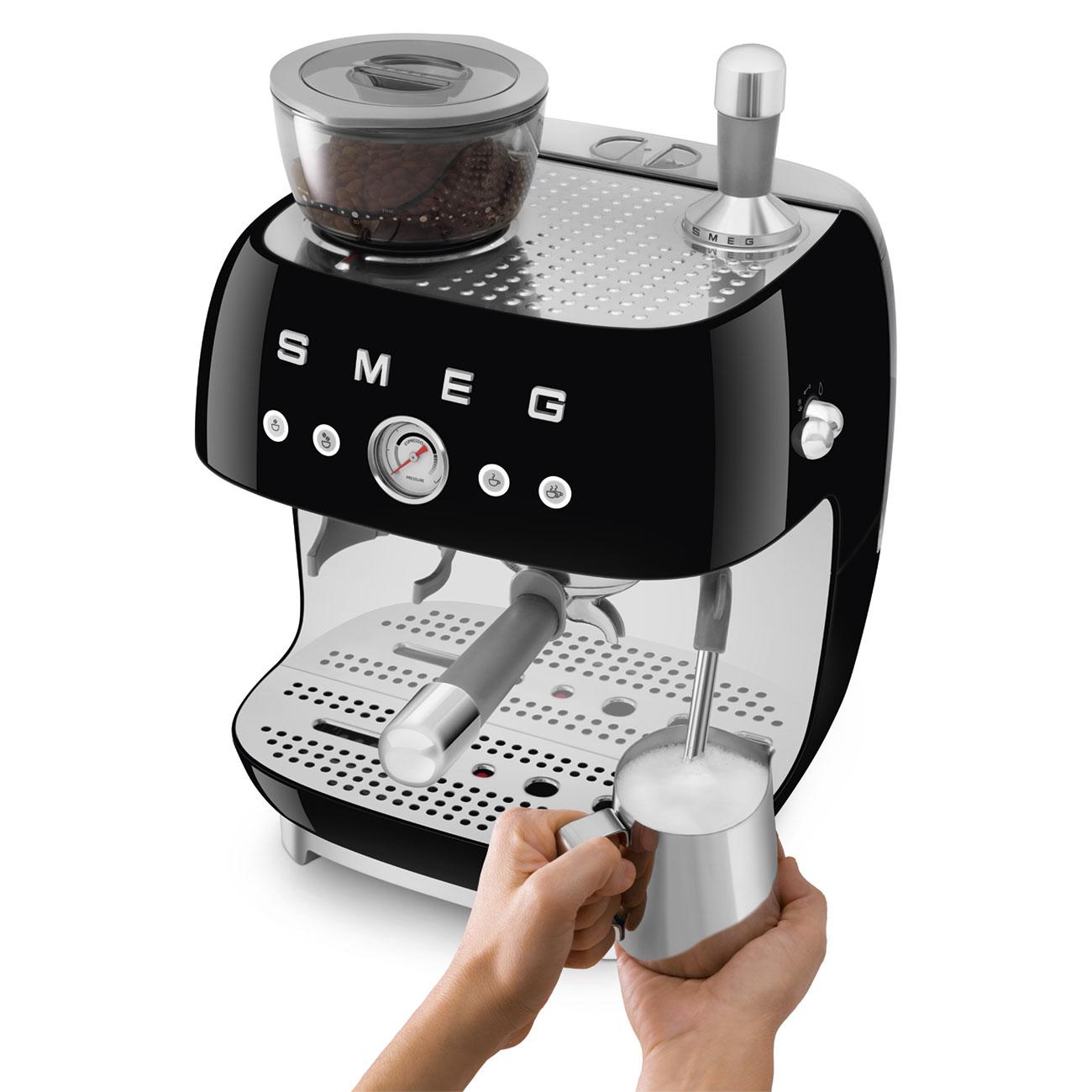 Smeg EGF03BLUS Espresso Coffee Machine Black Egf03Blus