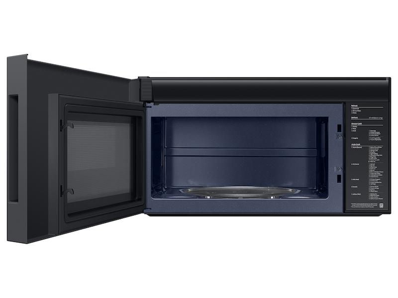 Samsung ME21DG6500MT Bespoke 2.1 Cu. Ft. Over-The-Range Microwave With Edge To Edge Glass Display In Matte Black Steel