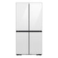Samsung RF23DB960012AA Bespoke Counter Depth 4-Door Flex™ Refrigerator (23 Cu. Ft.) With Beverage Center™ In White Glass - (With Customizable Door Panel Colors)