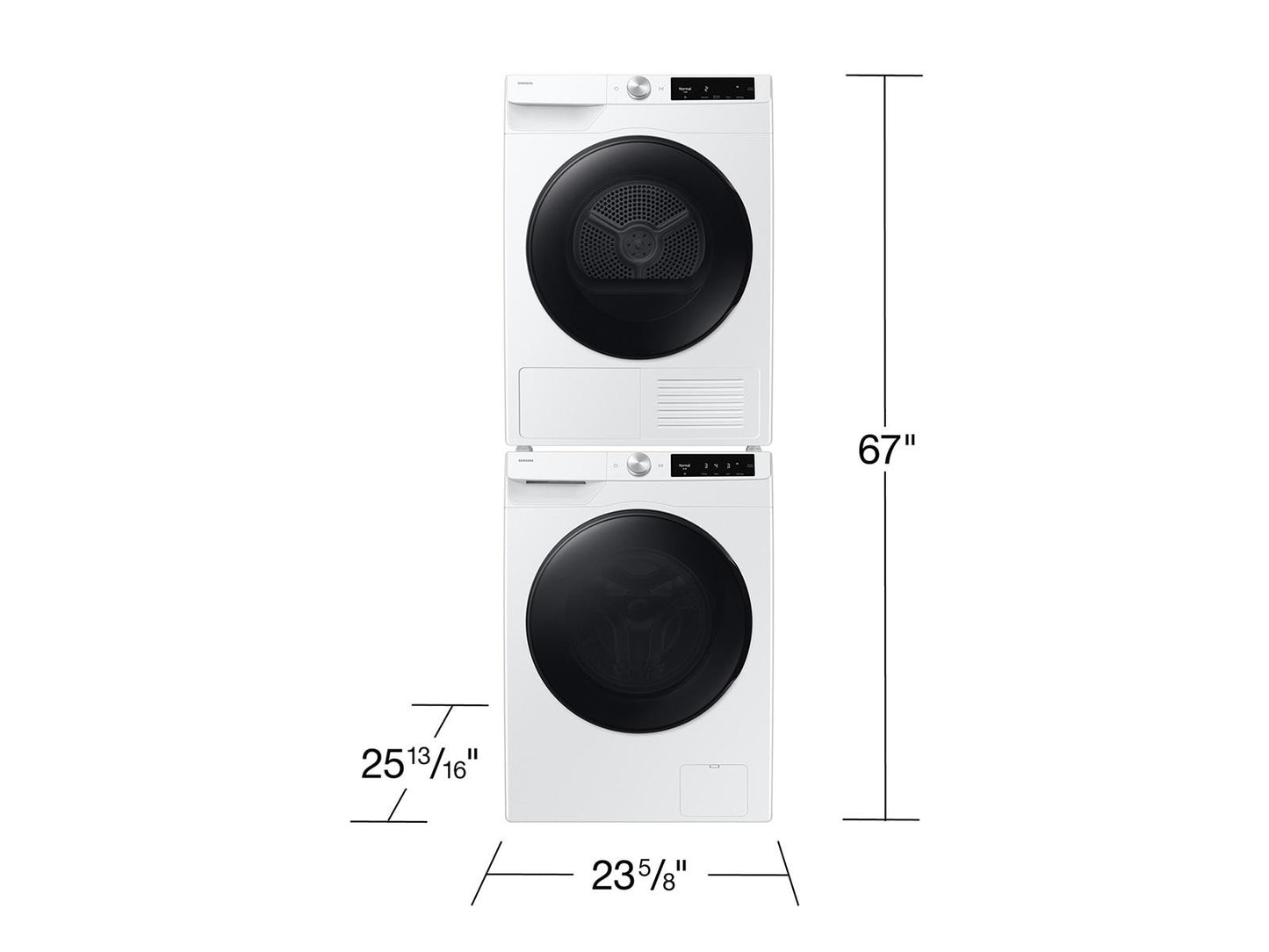 Samsung DV25FG62B0BE Compact Ventless Heat Pump Dryer Wi-Fi Connectivity Energy Efficient 4.0 Cu.Ft.