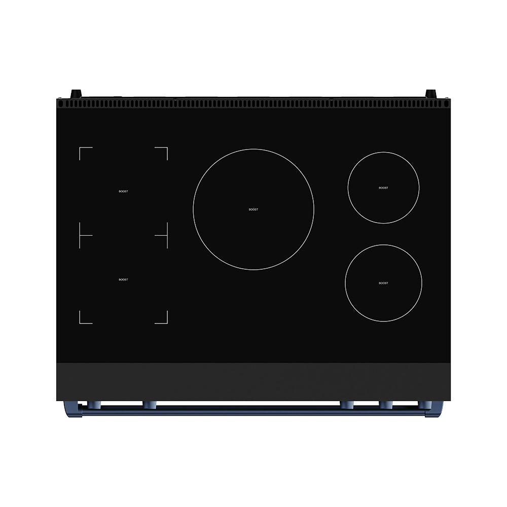 Thor Kitchen RSI36BBLU 36 Inch Professional Induction Range With Tilt Panel Touch Control In Black And Blue Gordon Ramsay Series