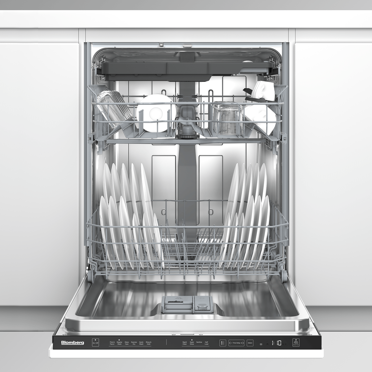 Blomberg Appliances DWDI56310 24In Dishwasher Overlay Panel Ready 47Dba Top Control 6 Cycle, Beam On Floor