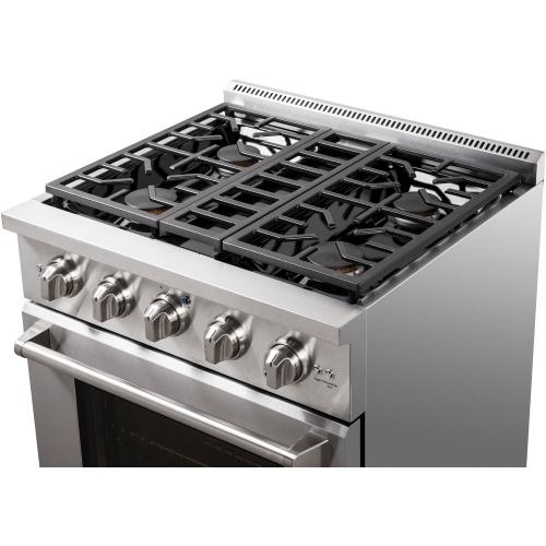 Nxr Ranges AKD3001 30-In. Culinary Series Professional Style Gas And Electric Dual Fuel Range, Stainless Steel