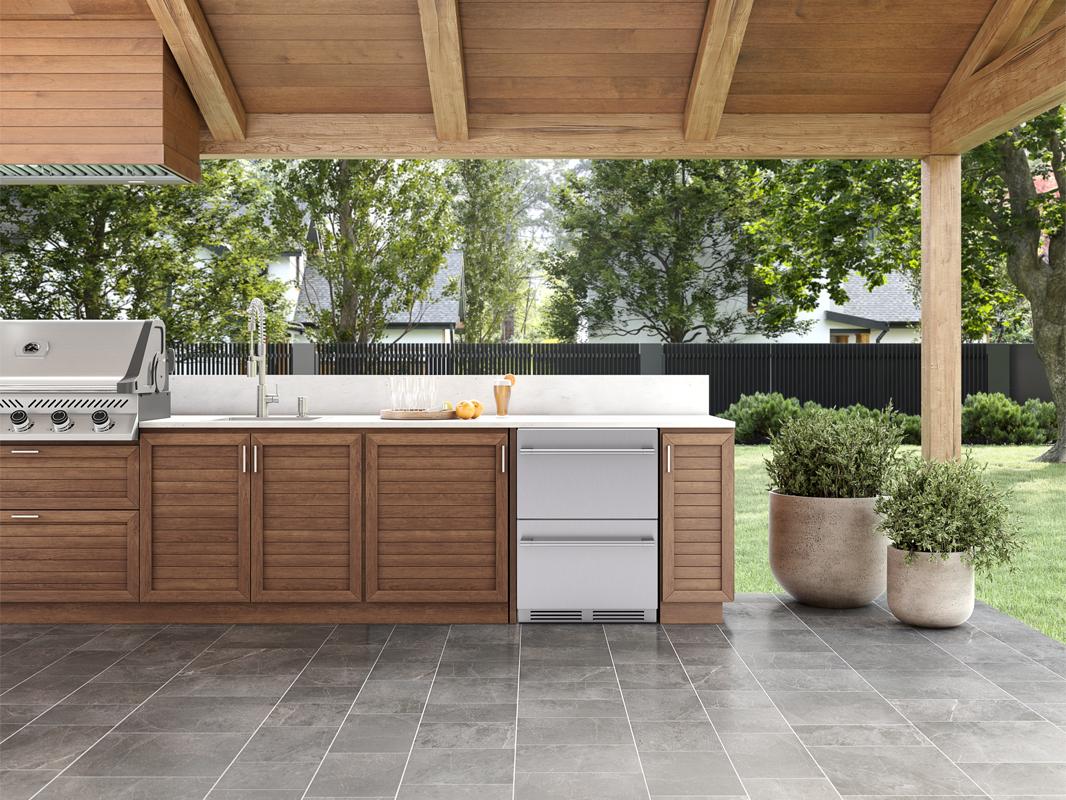 Zephyr PRRD24C2ASOD 24" Outdoor Dual Zone Refrigerator Drawers