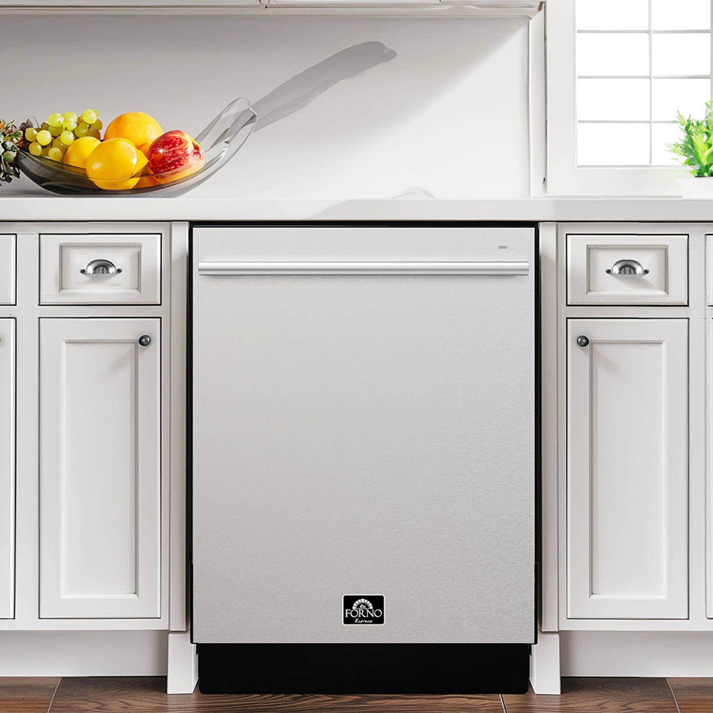 Forno FDWBI803524S Forno Romano 24-Inch Built-In Dishwasher, Stainless Steel Finish, Stainless Steel Tub, 49 Dba, Energy Star Certified