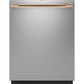 Cafe CDT888P2VS1 Café™ Customfit Energy Star Stainless Interior Smart Dishwasher With Ultra Wash Top Rack And Dual Convection Ultra Dry, Led Lights, 39 Dba