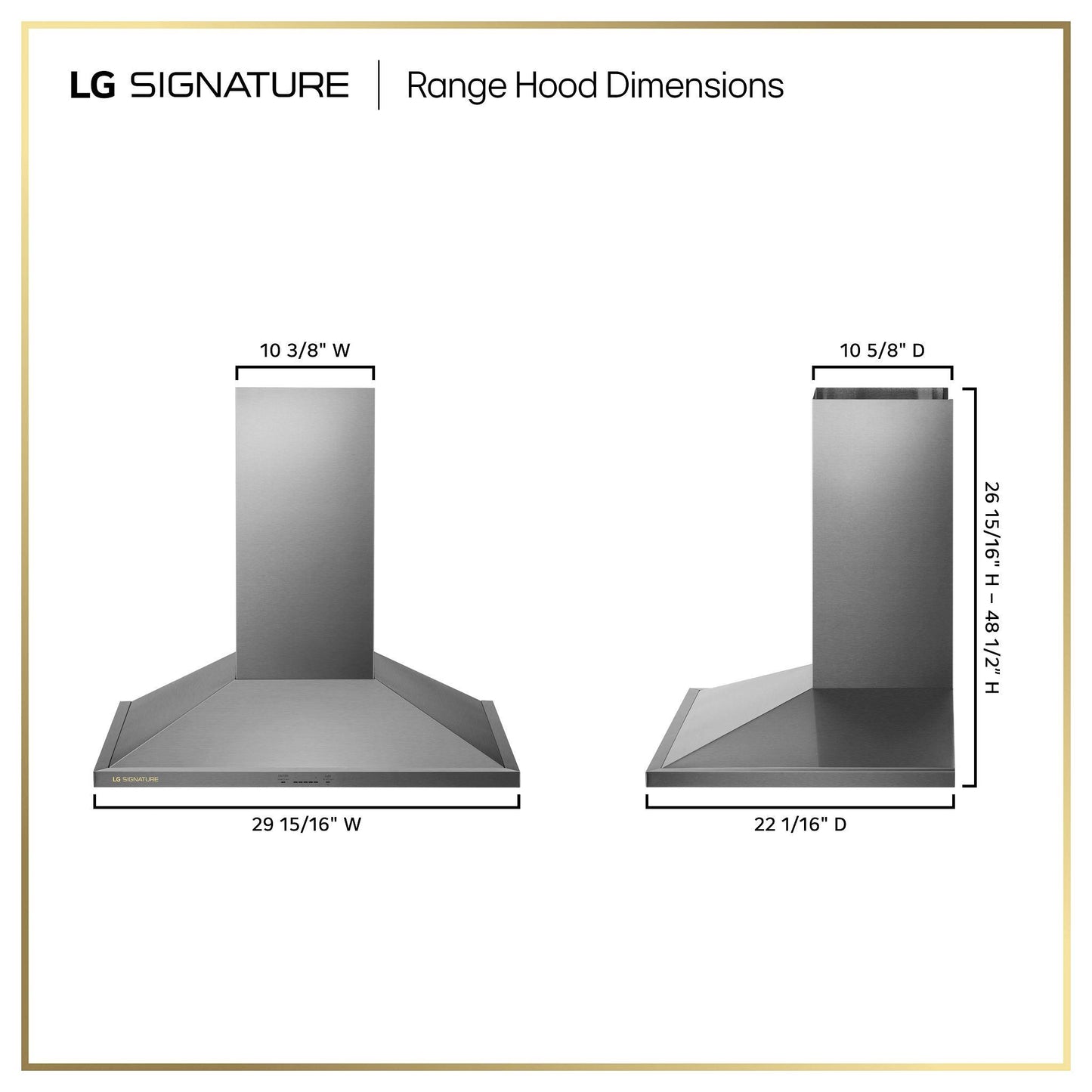 Lg HCEU3039X Lg Signature 30 Inch Wall Mount Chimney Hood