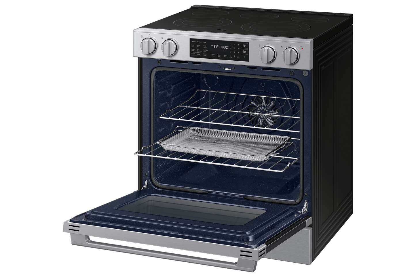 Samsung NSE80H63SR Bespoke Smart Slide-In Electric Range Pro Style Design Air Fry Max True Convection