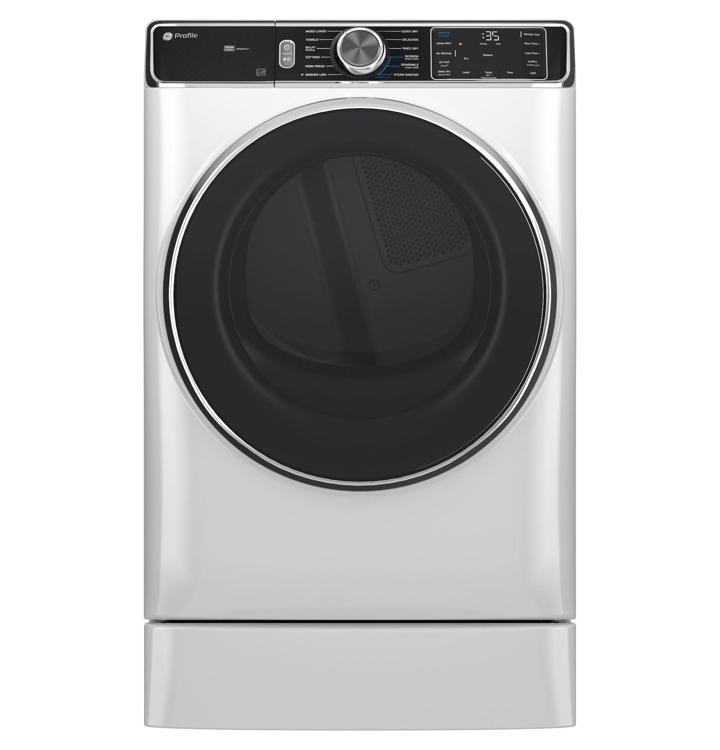 Ge Appliances PFD87ESSVWW Ge Profile&#8482; 7.8 Cu. Ft. Capacity Smart Front Load Electric Dryer With Steam And Sanitize Cycle