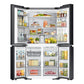 Samsung RF23DB960012 Bespoke Counter Depth 4-Door Flex™ Refrigerator (23 Cu. Ft.) With Beverage Center™ In White Glass - (With Customizable Door Panel Colors)