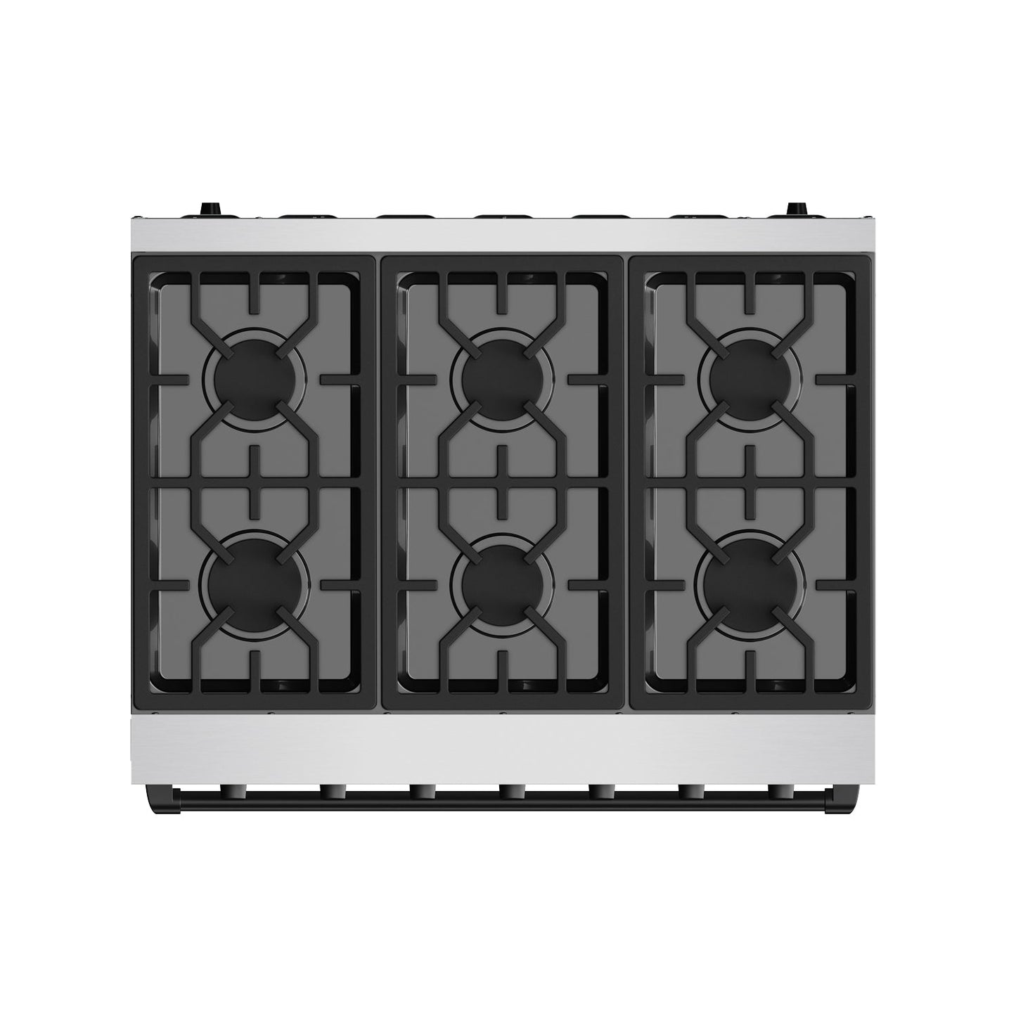Thor Kitchen RSG36PBLK 36 Inch Professional Gas Range With Precision Knob In Stainless Steel And Black Gordon Ramsay Series