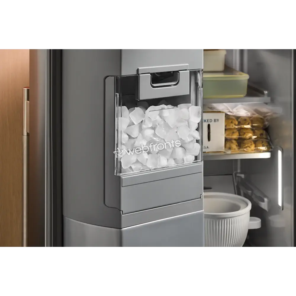 Kitchenaid KRSC536RBE 20.8 Cu. Ft. Counter-Depth Side-By-Side Refrigerator With Exterior Ice And Water Dispenser In Black Ore