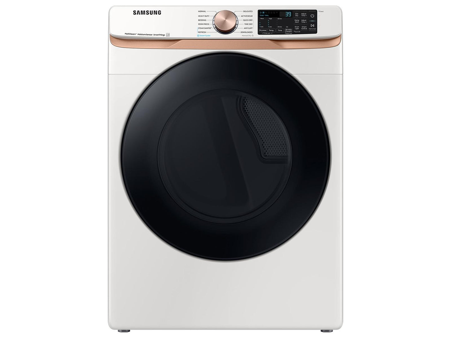 Samsung F1668783209249 Extra Large Capacity Smart Front Load Washer And Electric Dryer Set With Super Speed Wash, Steam Sanitize+, And Sensor Dry In Ivory