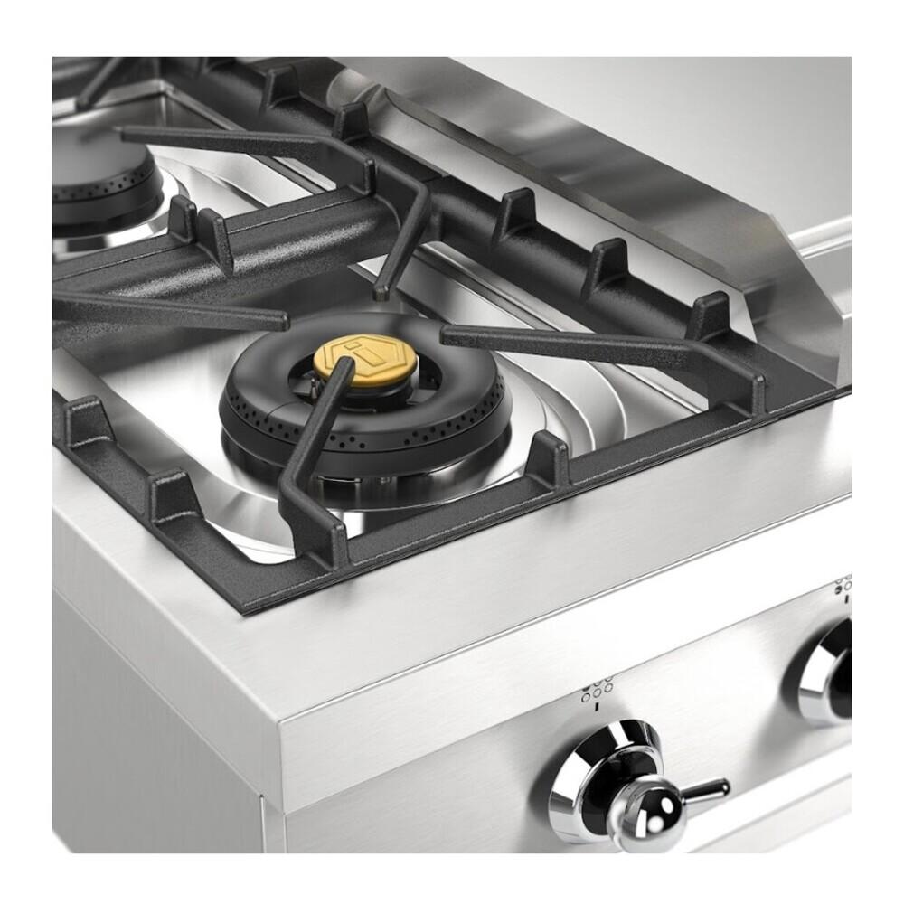 Ilve UHCP36FNSSCLP Ilve Uhcp36Fnssclp Nostalgie Ii 36 Inch Built-In Gas Rangetop With 6 Burners And Griddle, In Stainless Steel (Liquid Propane, Chrome)